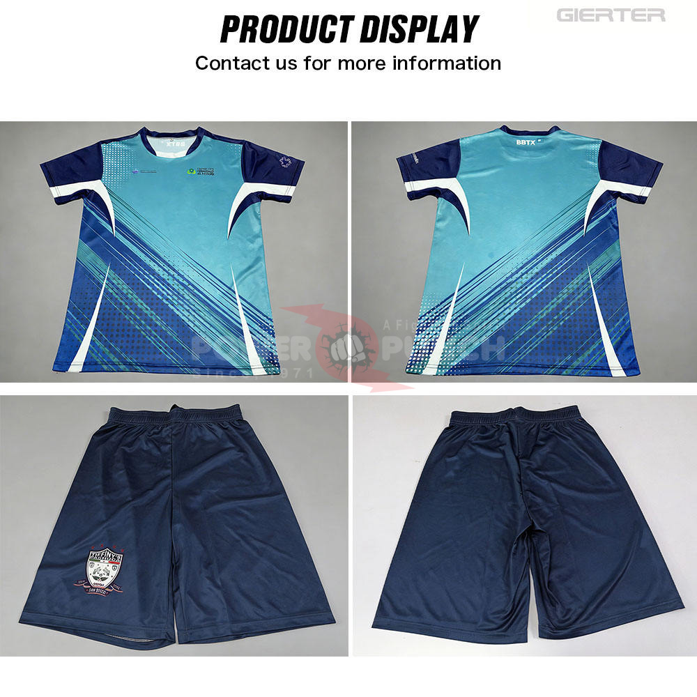 Power Punch Custom Quick-Drying Short-Sleeved Table Tennis Volleyball Badminton Wear Suits Tenn - Angle 4