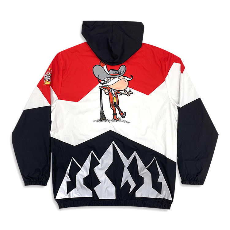 Power Punch Custom 1/4 Zipper Anorak Jacket Sublimation Design Hooded Pullover Sports Angle 3
