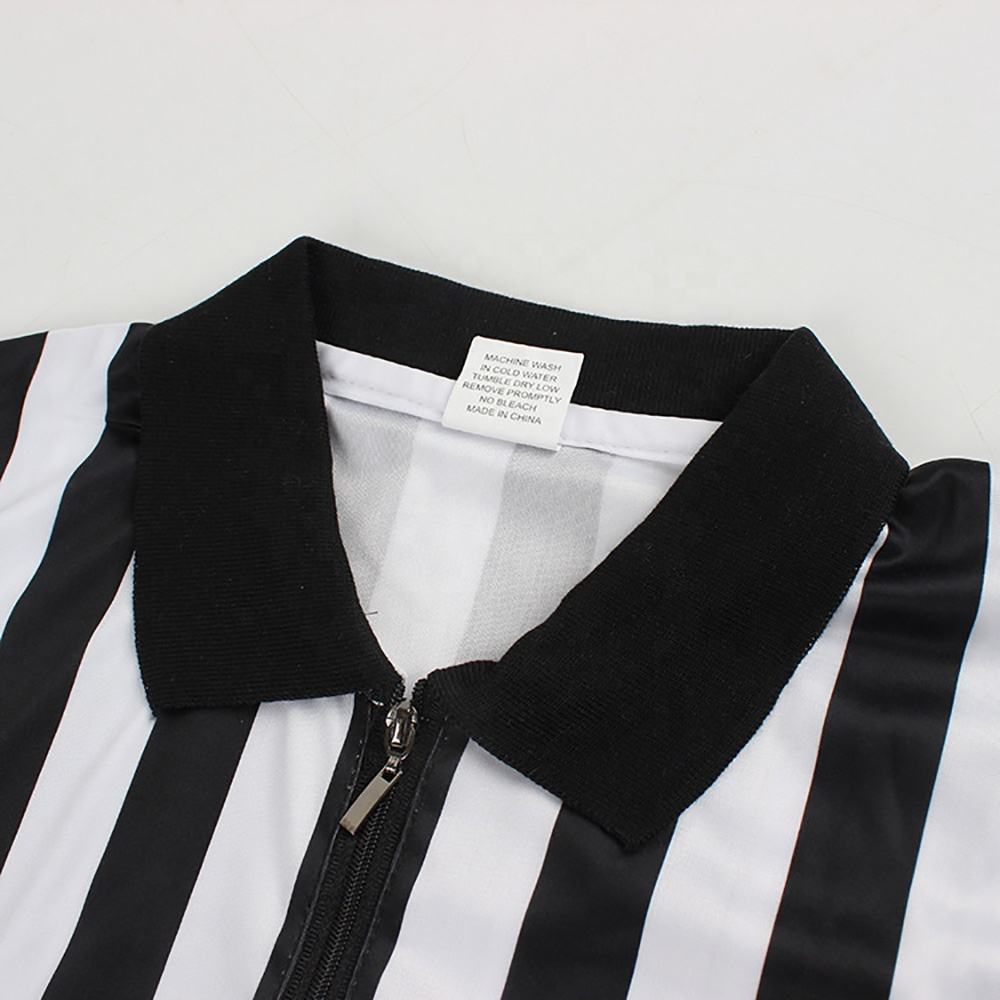 Power Punch HEALY Custom Basketball Referee Jersey Mens Rugby Football Referee Shirt Short Slee - Angle 4