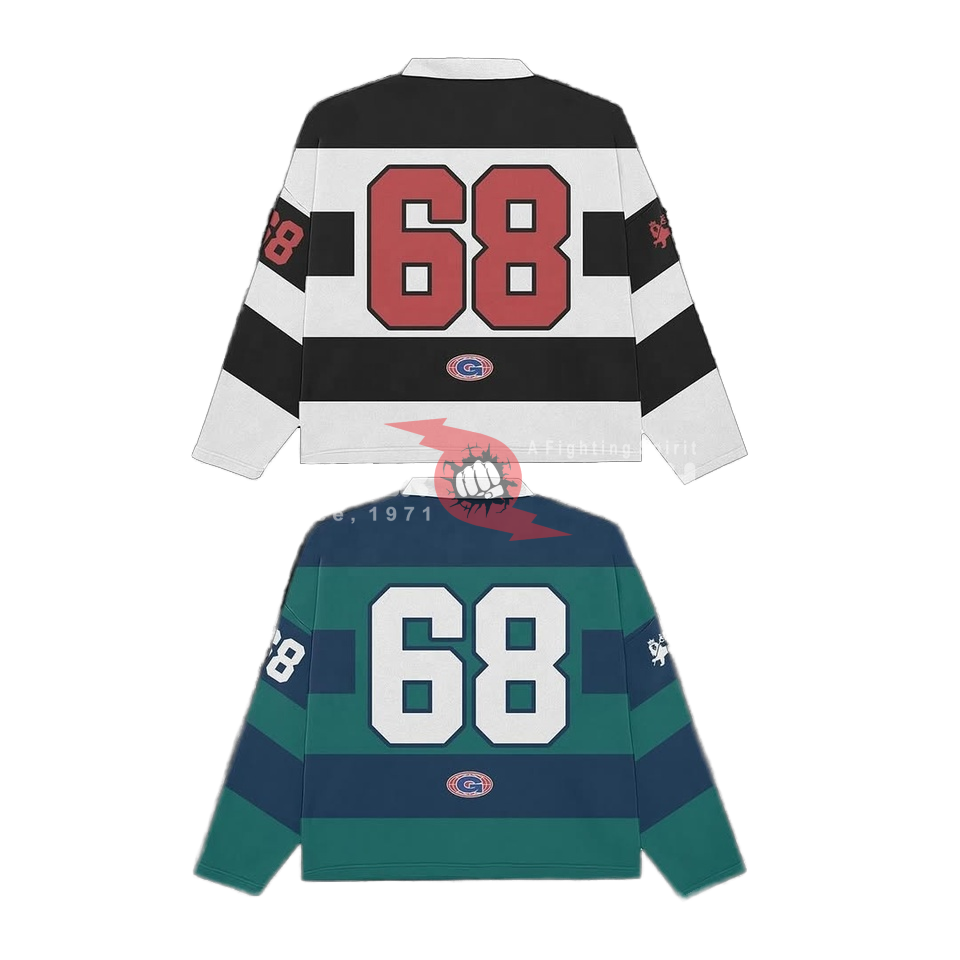 Power Punch Tonton Custom Vintage Men x27 s Rugby Jersey for Polo Breathable Stripe Long Sleeve - Angle 2