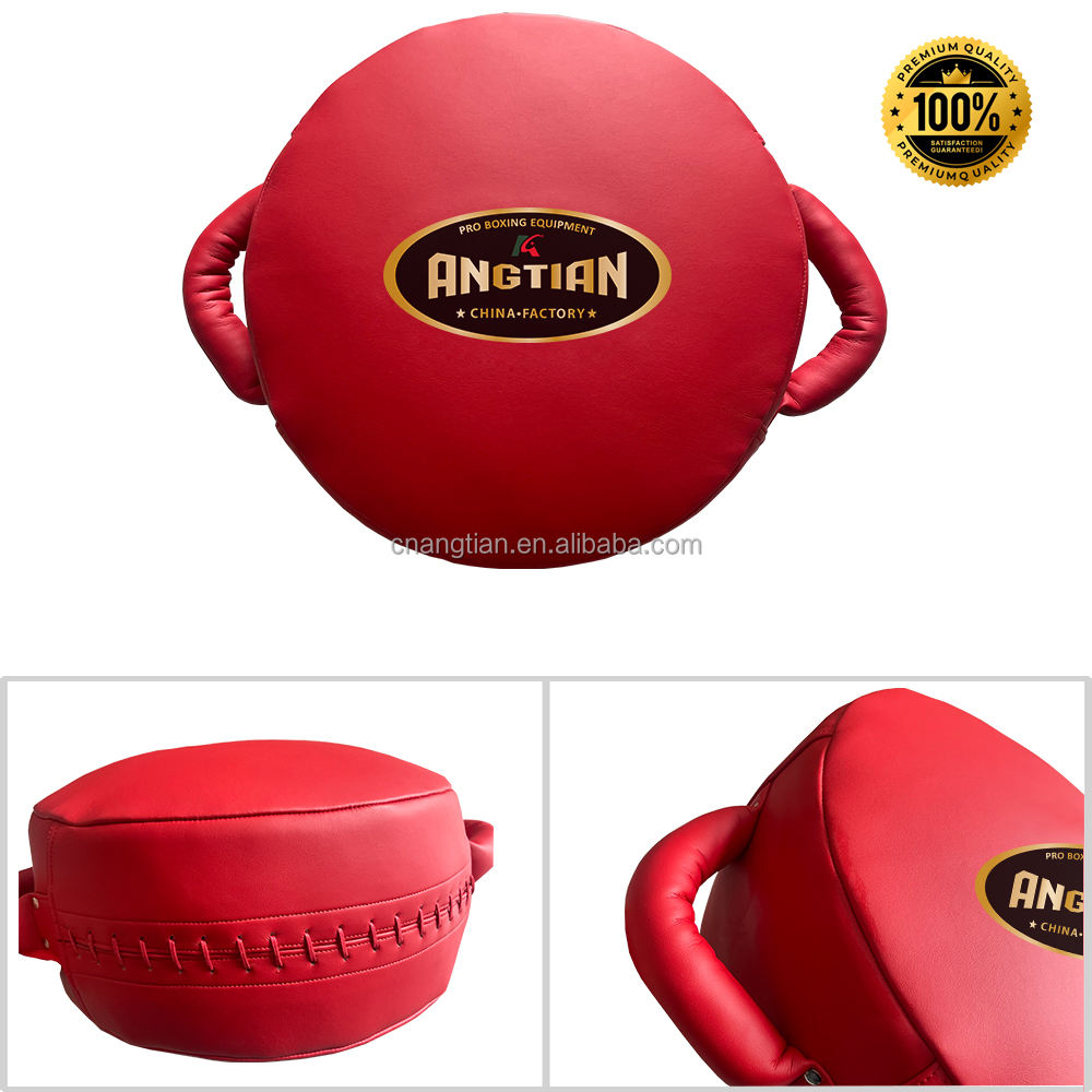 Power Punch ANGTIAN Factory Custom Round Boxing Punch Pads Martial Arts Kick Pads and Angle 2