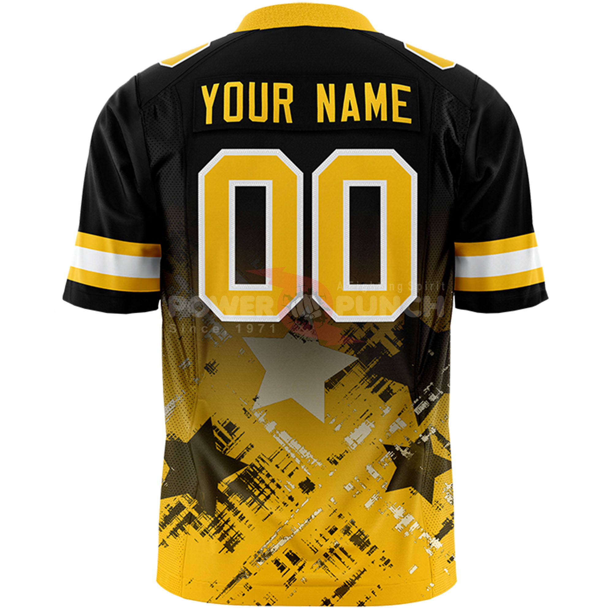 Power Punch Wholesale Retro American Football T-Shirts Personalized Breathable Quick Dry Star G - Angle 5