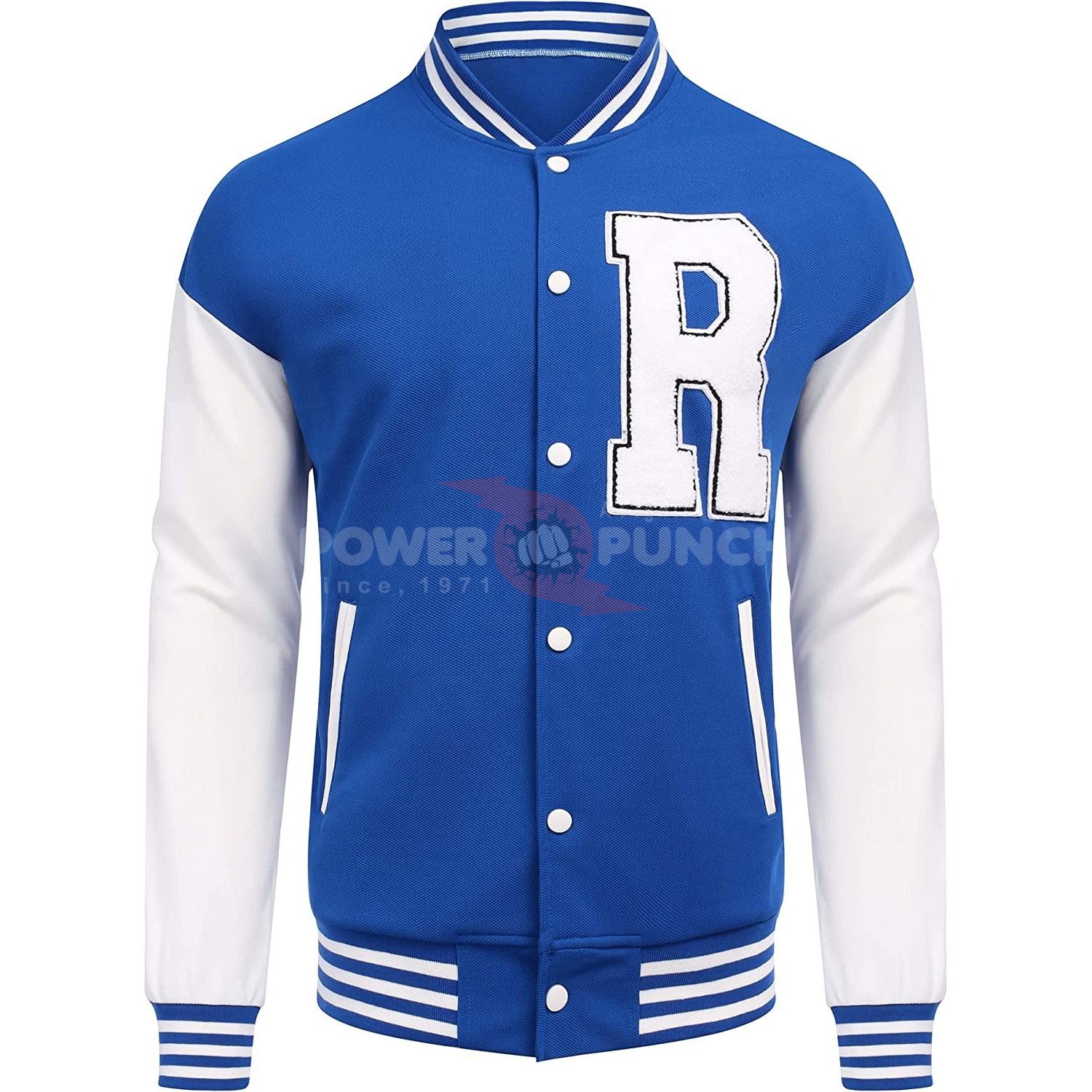 Power Punch Unisex College Letterman Bomber Jackets for Winter New Custom Baseball Angle 3