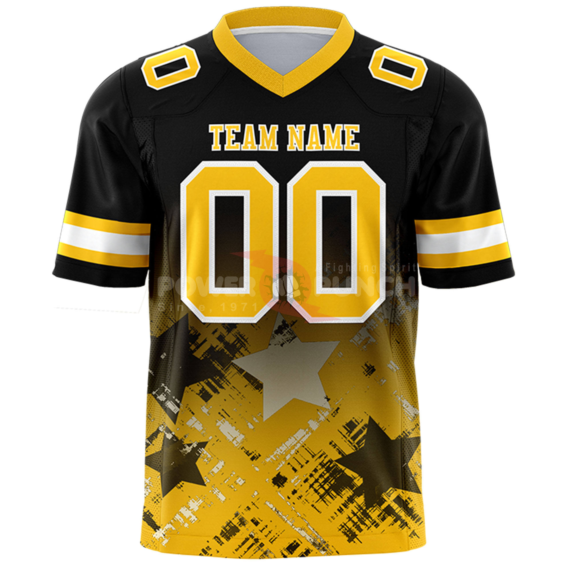 Power Punch Wholesale Retro American Football T-Shirts Personalized Breathable Quick Dry Star G - Angle 4