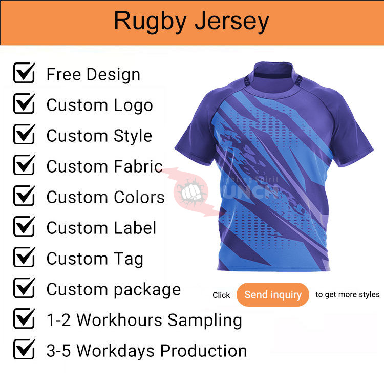 Power Punch Rugby Jersey for Men All Blacks Custom Logo Sublimation 100 Polyester Rugby Footbal - Angle 2