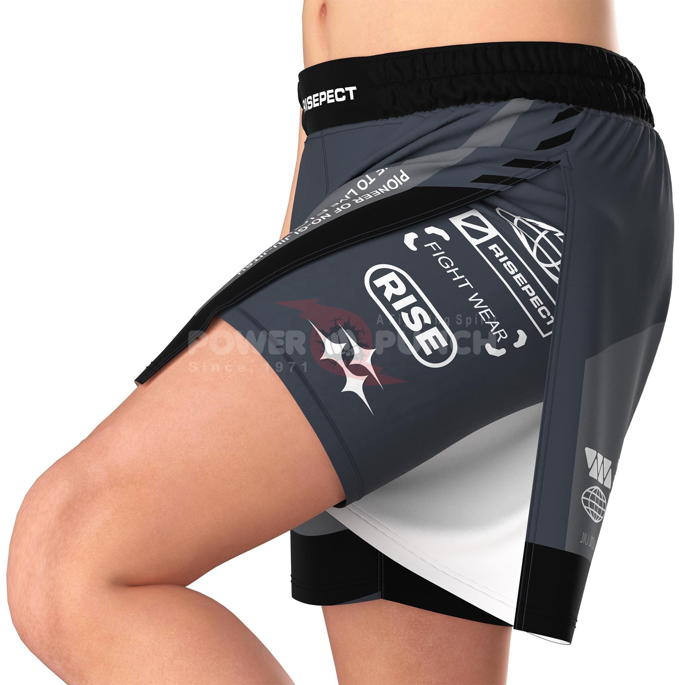 Power Punch Diamond Weave Breathable Mesh Border Boxing Fight Trunks