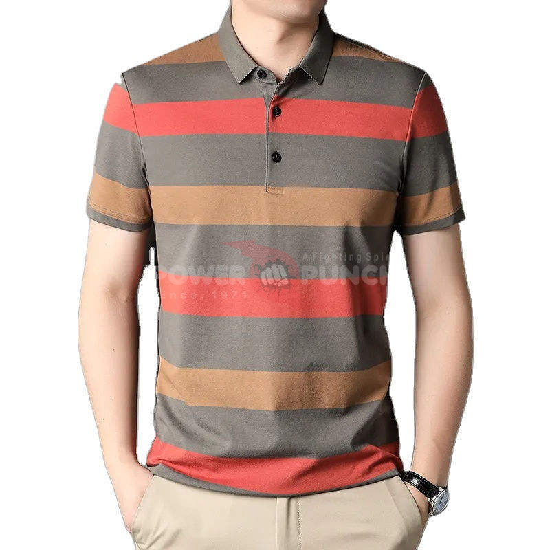 Power Punch Mens Casual Golf amp amp Tennis for Shirt Cotton Short Sleeve Best Logo Breathable