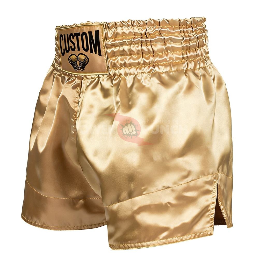 Power Punch Custom OEM High-Density Direct Embroidered Boxing Shorts