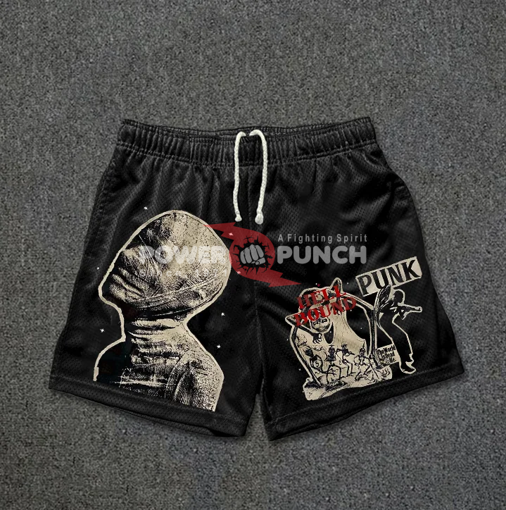 Power Punch Heritage Metallic Gold Trim Collegiate Boxing Fight Trunks