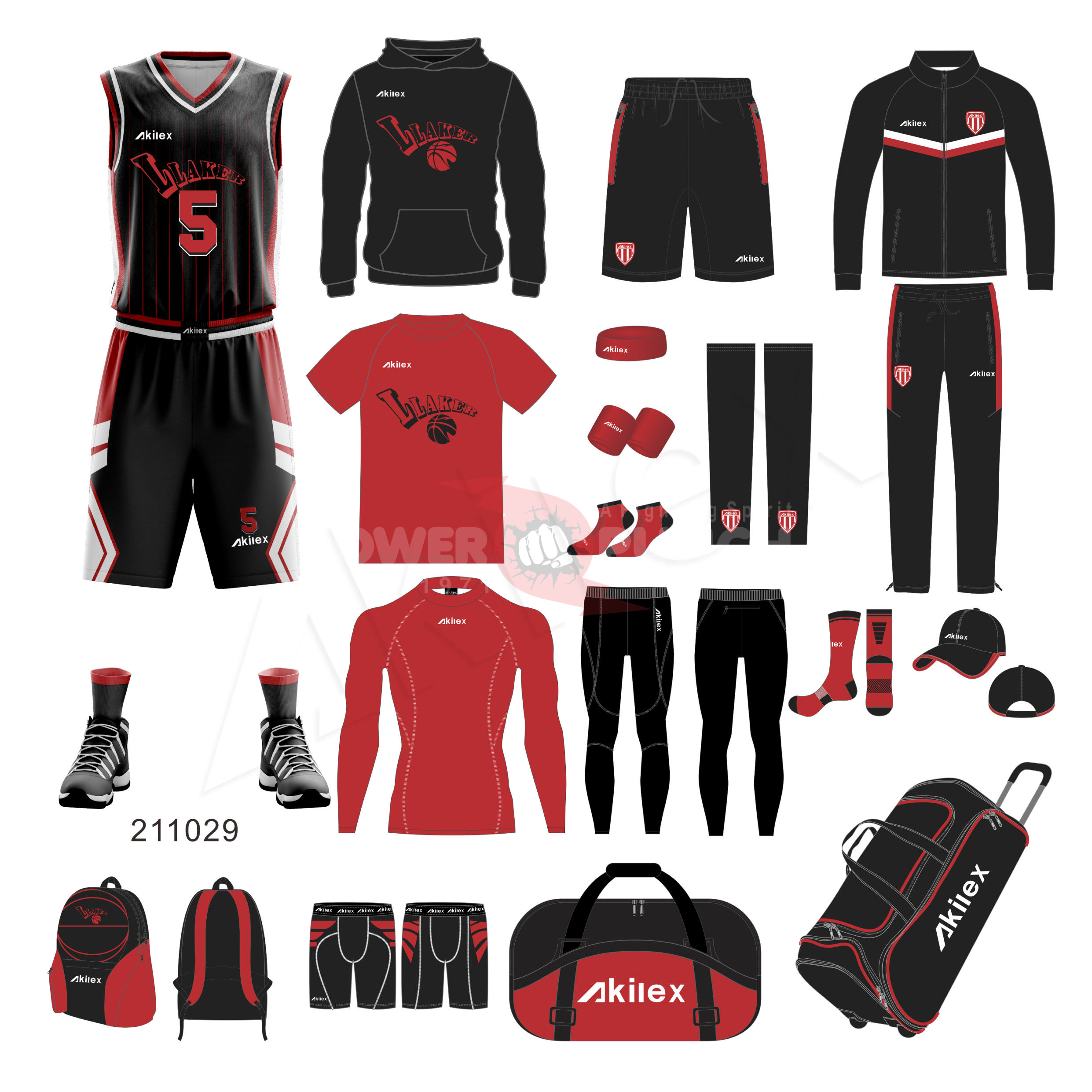 Power Punch Custom Your Own Team Basketball Uniforms Reversible Basketball Jersey Set - Angle 4