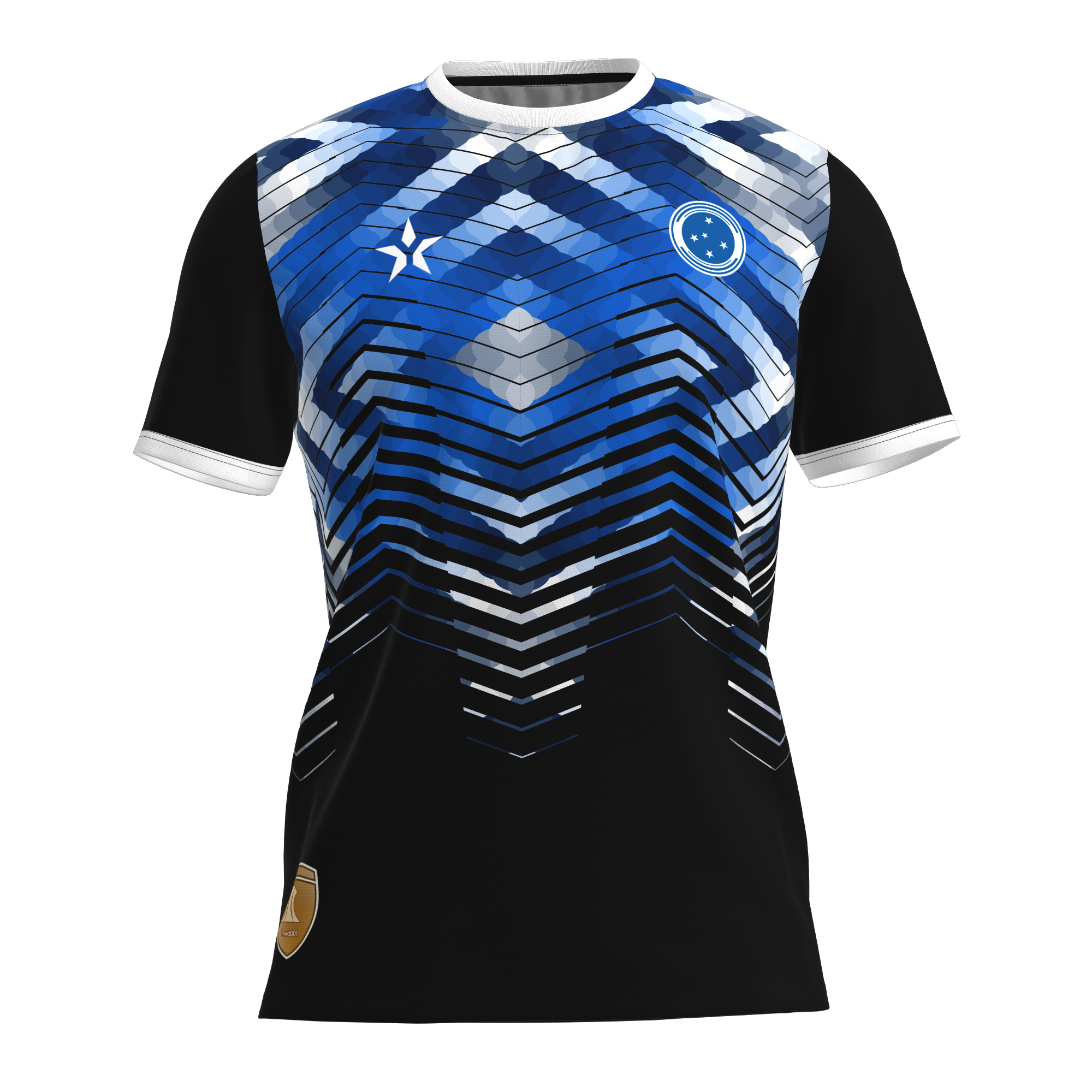 Power Punch Male Team Retro Football Jersey Customized Logo Uniforms in 100 Polyester with and  - Angle 3
