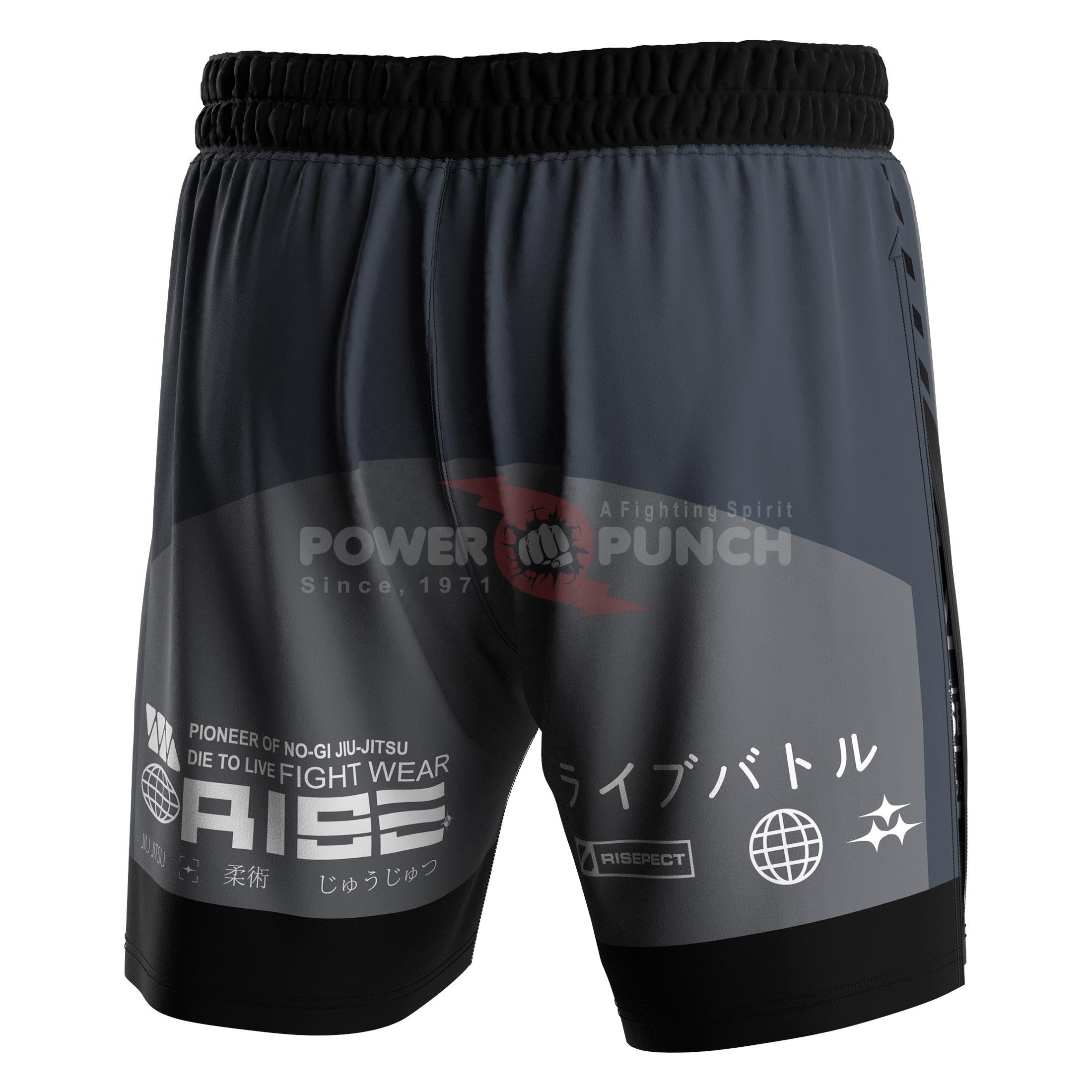 Power Punch Diamond Weave Breathable Mesh Border Boxing Fight Trunks Angle 4