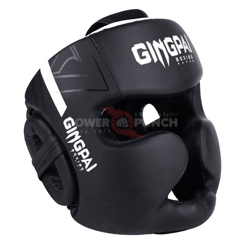 Power Punch GINGPAI Free Fighting Leather PU Adult &amp; Kids Boxing Helmet MMA