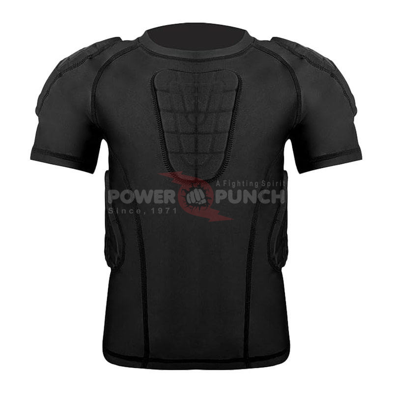 Power Punch Factory-Produced Polyester Padded Compression Shirt for Adults Teens Softball Footb