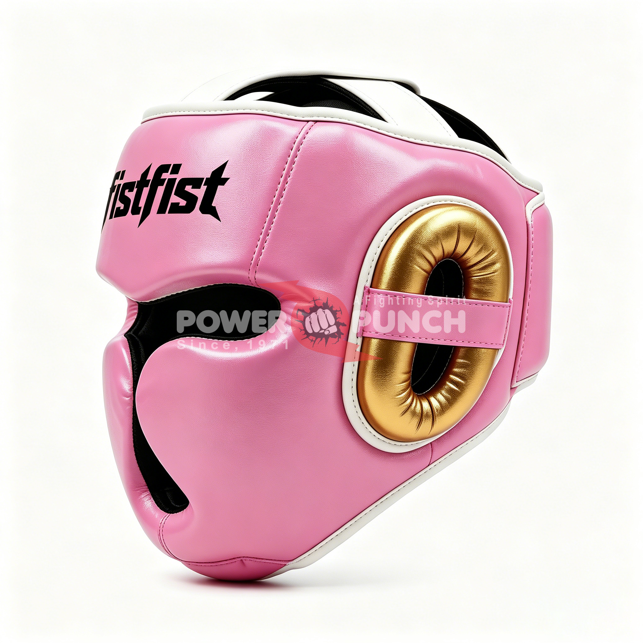Power Punch Fully Enclosed Leather PU Boxing Helmet OEM ODM Thickened Durable