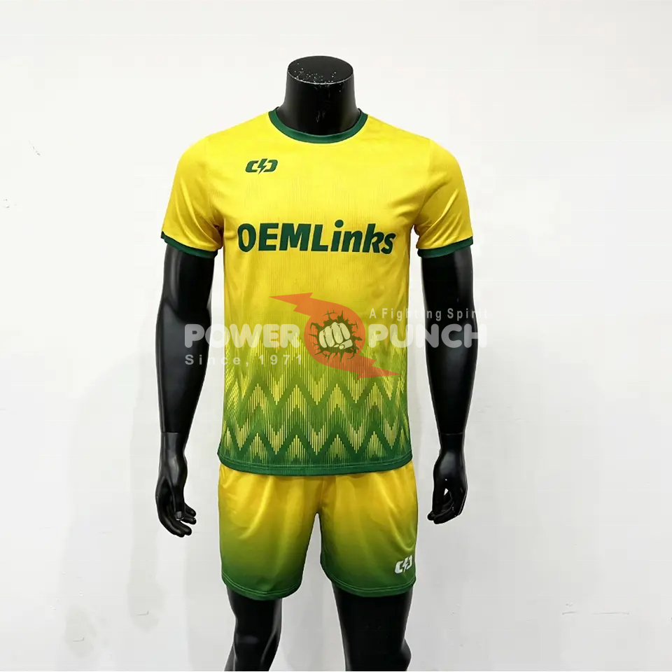 Power Punch Custom OEM Breathable Sublimated Soccer Jerseys Team Soccer Jerseys Soccer Clothing - Angle 4