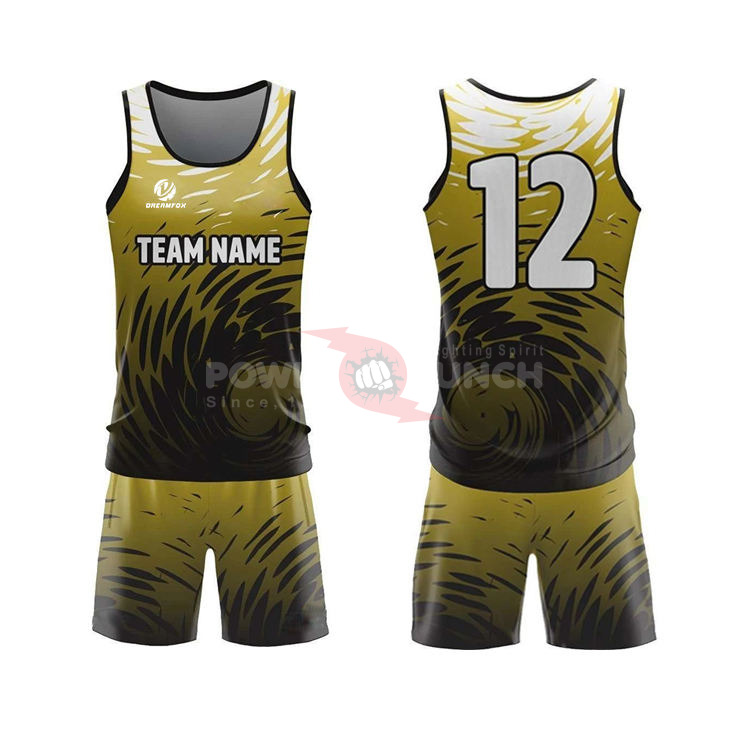 Power Punch Custom Running Athletes Sleeveless Track and Field Uniform Singletshort Design Team - Angle 2