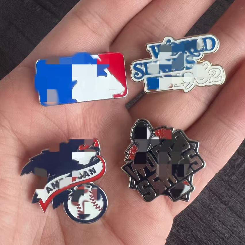 Power Punch Wholesale Sports Pins Metalicos Antique US Baseball Lapel Pins US Team Enamel Pins - Angle 5