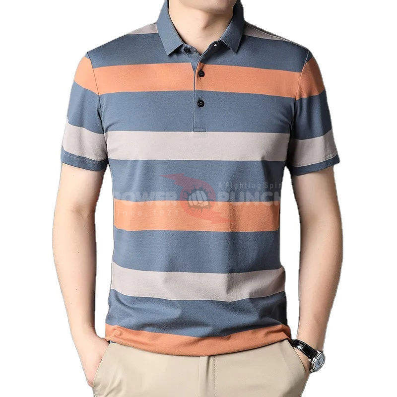 Power Punch Mens Casual Golf amp amp Tennis for Shirt Cotton Short Sleeve Best Logo Breathable - Angle 5