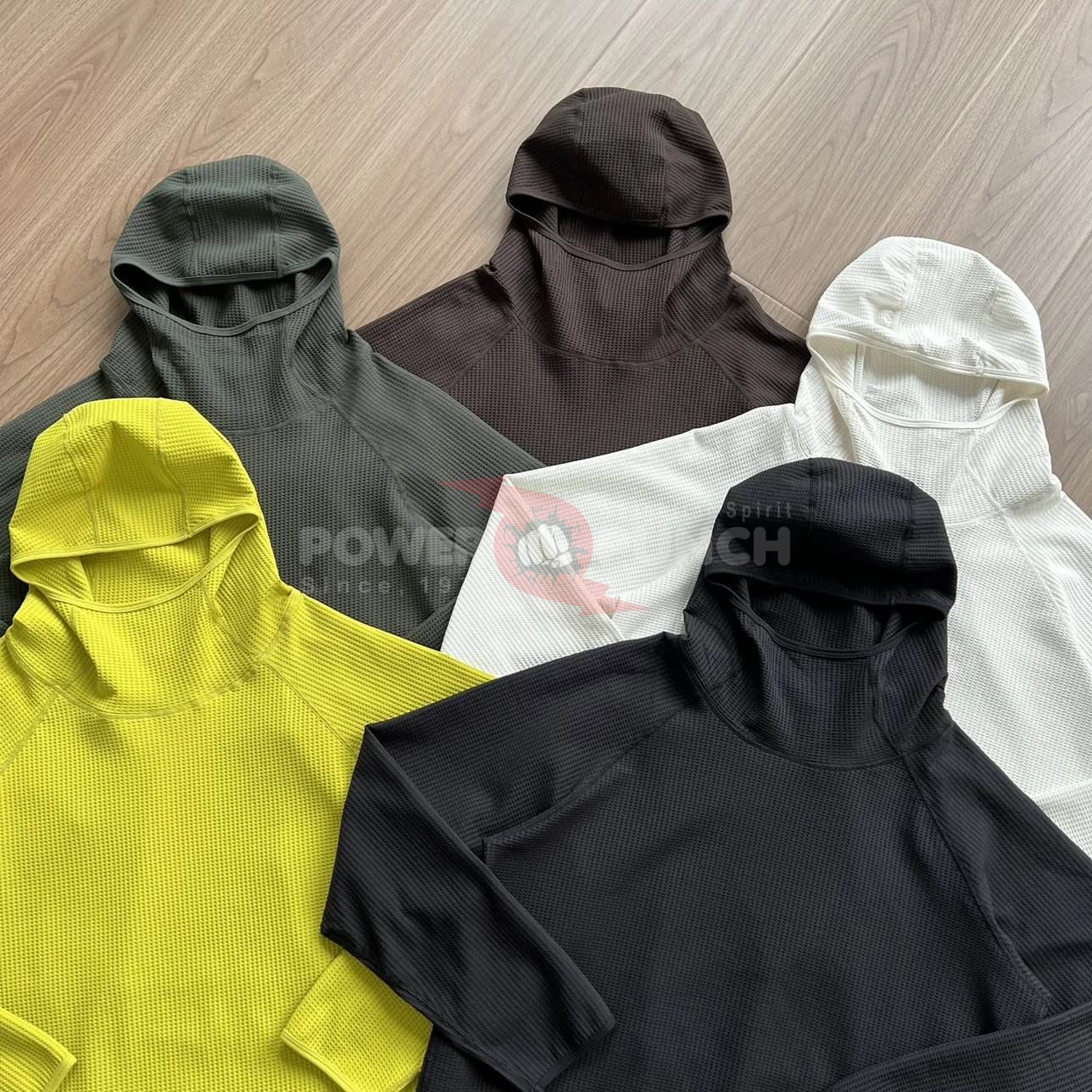 Power Punch QUICKSHOW Waffle Knit Pullover Outdoor Hoodie Fashion Activewear Solid Quick Dry Lo - Angle 4