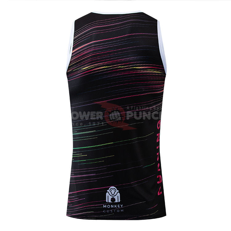 Power Punch High Quality Marathon Singlet Do Your Own Design Men Fitness Custom Sublimated Plai - Angle 2
