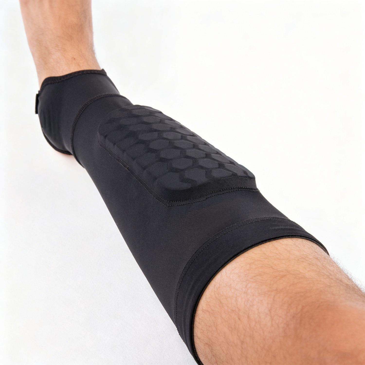 Power Punch Customizable Kid Adult Football Shin Guards Straps Sleeve Compression Angle 5