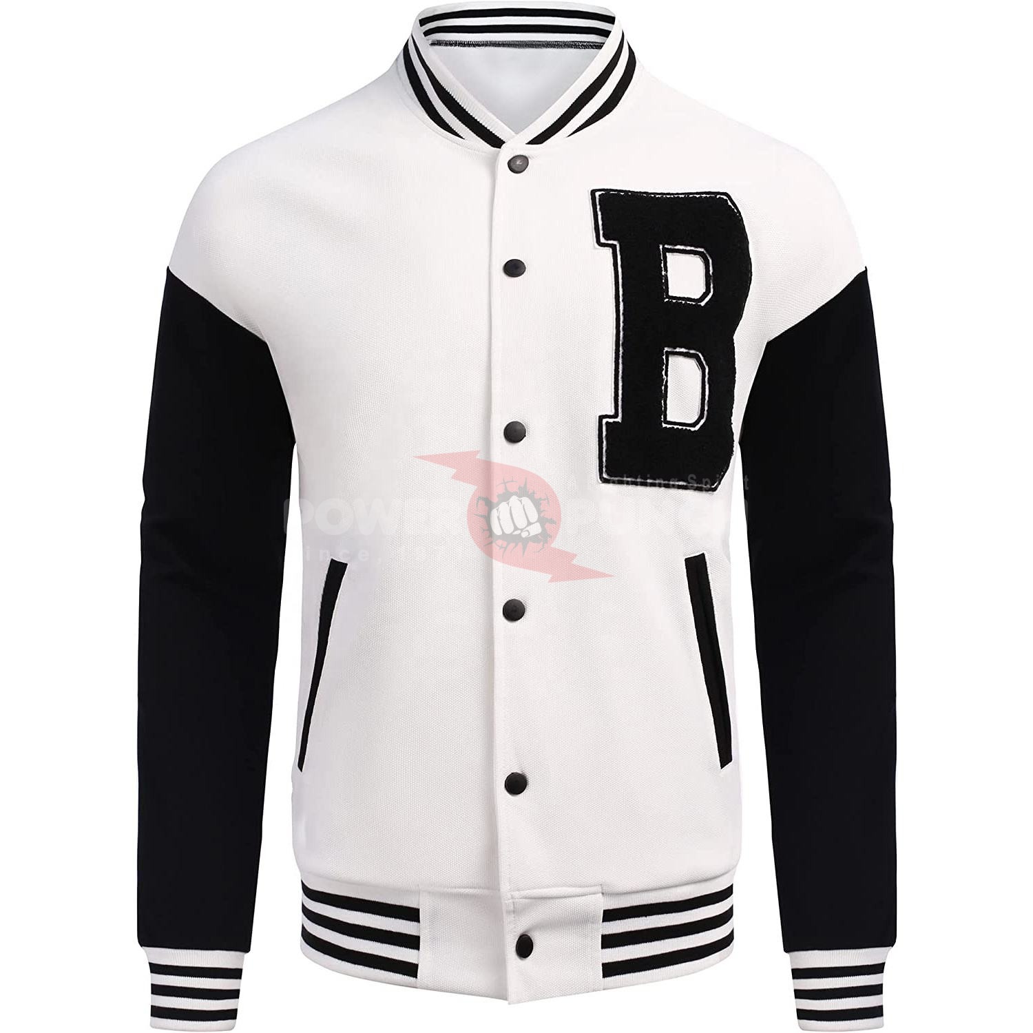 Power Punch Unisex College Letterman Bomber Jackets for Winter New Custom Baseball Angle 4