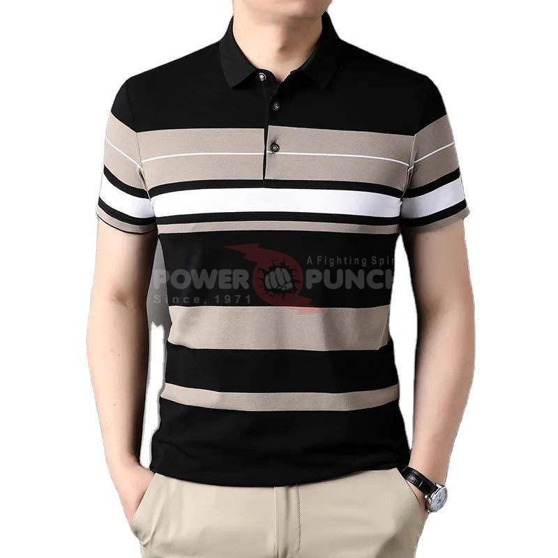 Power Punch Mens Casual Golf amp amp Tennis for Shirt Cotton Short Sleeve Best Logo Breathable - Angle 4