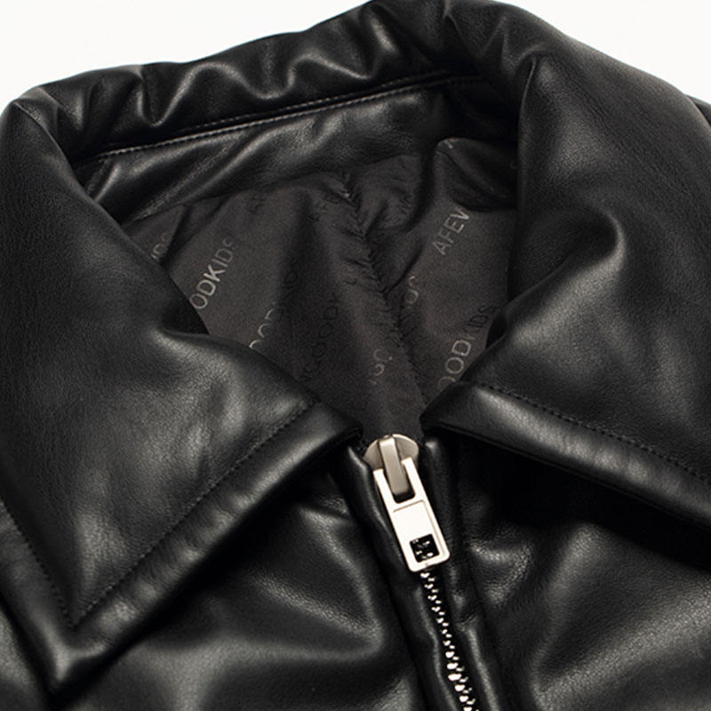 Power Punch Customized Bomber Jacket Leather Jacket Men's Leather Wholesale Oem Angle 3