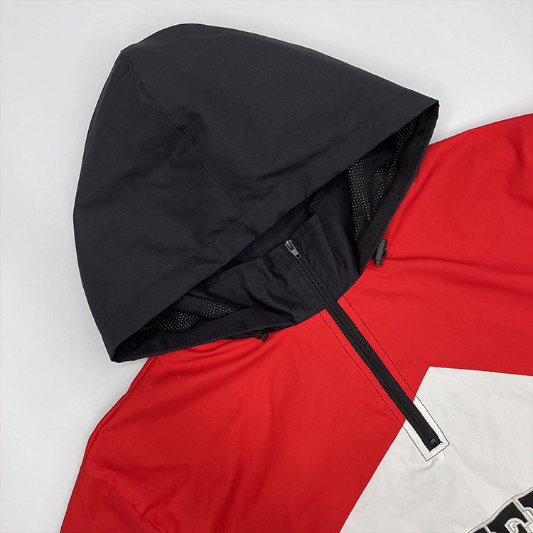 Power Punch Custom 1/4 Zipper Anorak Jacket Sublimation Design Hooded Pullover Sports Angle 4