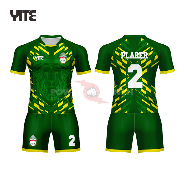 Power Punch Cheap NZ Breathable Men Rugby Uniform Set Custom Sublimate Bulk Rugby Shirt Rugby T - Angle 3