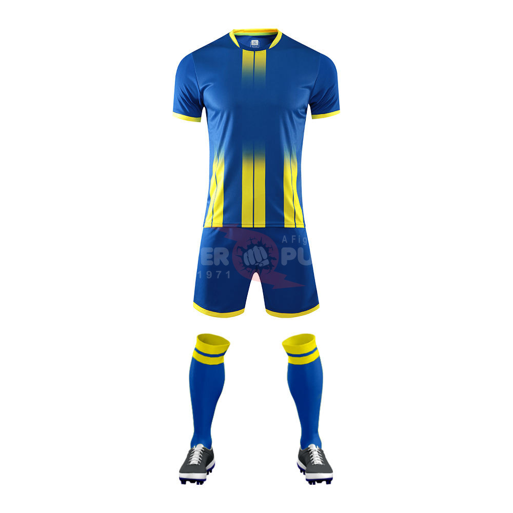 Power Punch Quick Dry Breathable Fabric Soccer T-Shirt Reversible Football Uniforms with Team N - Angle 3
