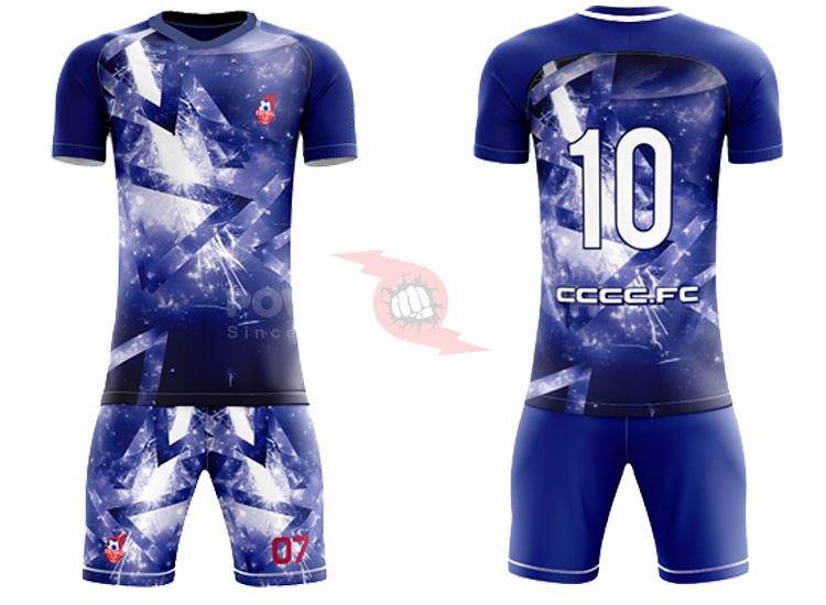 Power Punch Fashion Model Sublimated Custom logo Sports Soccer Football Uniform Jersey - Angle 4