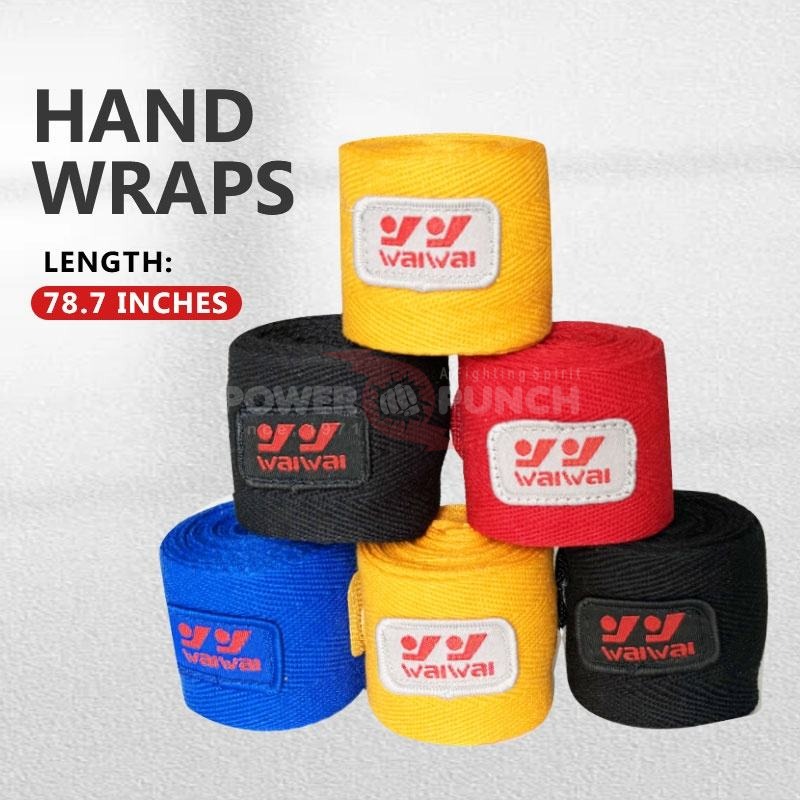 Power Punch Boxing Hand Wraps Wrist Straps Training Bandages Fitness Safety Cotton Angle 2