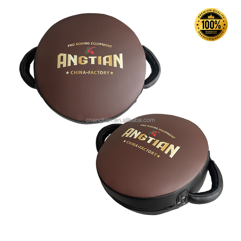 Power Punch ANGTIAN Factory Custom Round Boxing Punch Pads Martial Arts Kick Pads and Angle 3