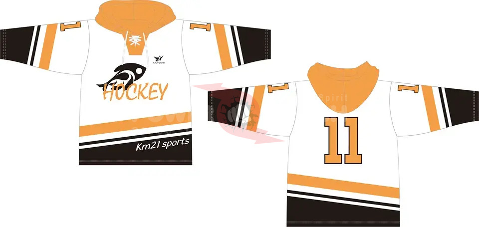 Power Punch OEM High Quality Custom Polyester Ice Hockey Hoodies Jersey Unisex Sport Wear Team  - Angle 3