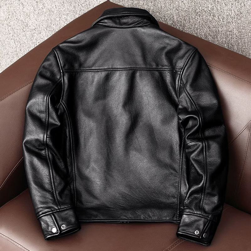 Power Punch TONGYANG New Genuine Leather Jacket Men Cowhide Sheepskin Coat Autumn Angle 2