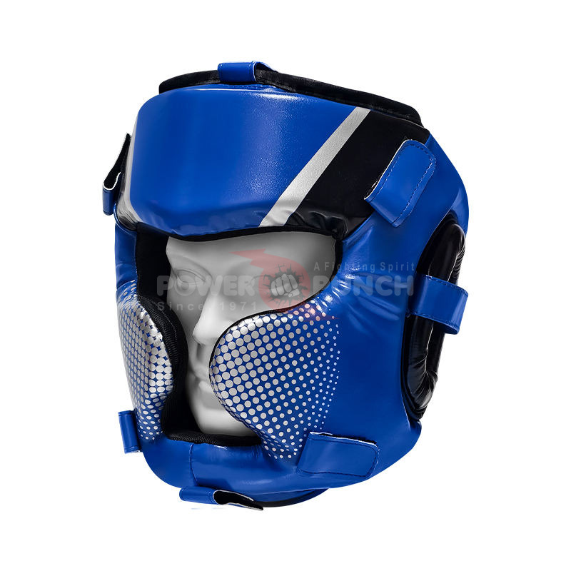Power Punch Customizable MMA Boxing Sanda Training Gear Head Protection Face Guard Angle 3