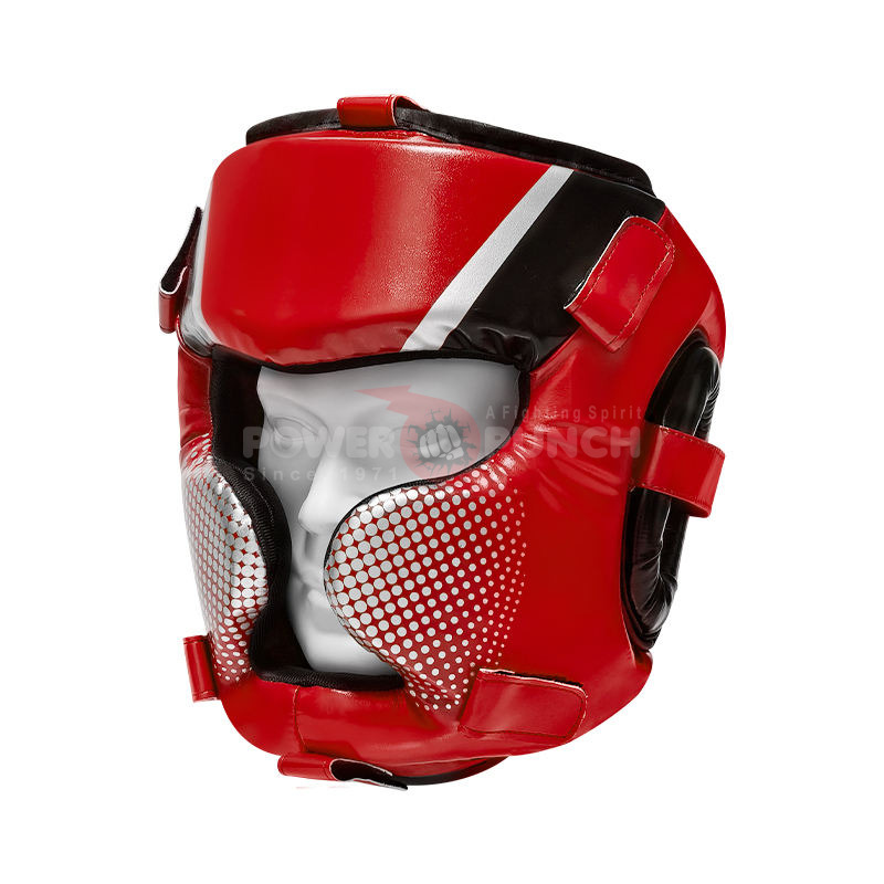 Power Punch Customizable MMA Boxing Sanda Training Gear Head Protection Face Guard Angle 2