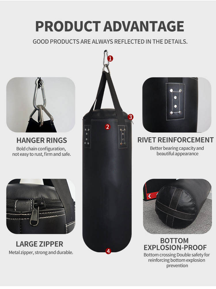 Power Punch Professional Boxing Equipment Punching Bags Sand Bags Kick Boxing MMA Angle 3