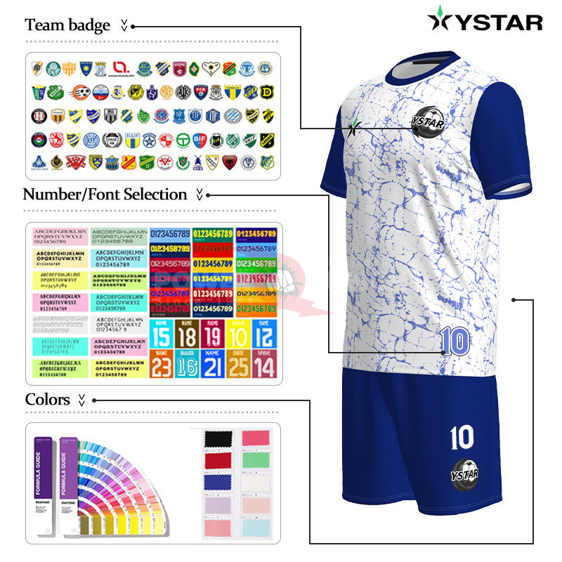 Power Punch Ystar Custom Jersey Football Retro Shirts Uniform Kit Set Tracksuit Sublimated Jers - Angle 2