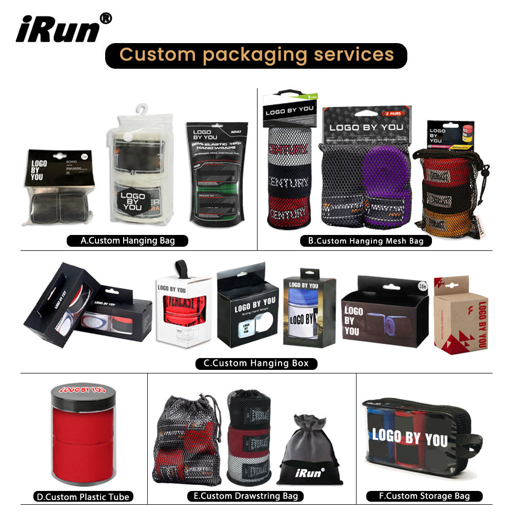 Power Punch IRun Customized Color Boxing Hand Wraps Elastic Polyester Bandage Custom Angle 5