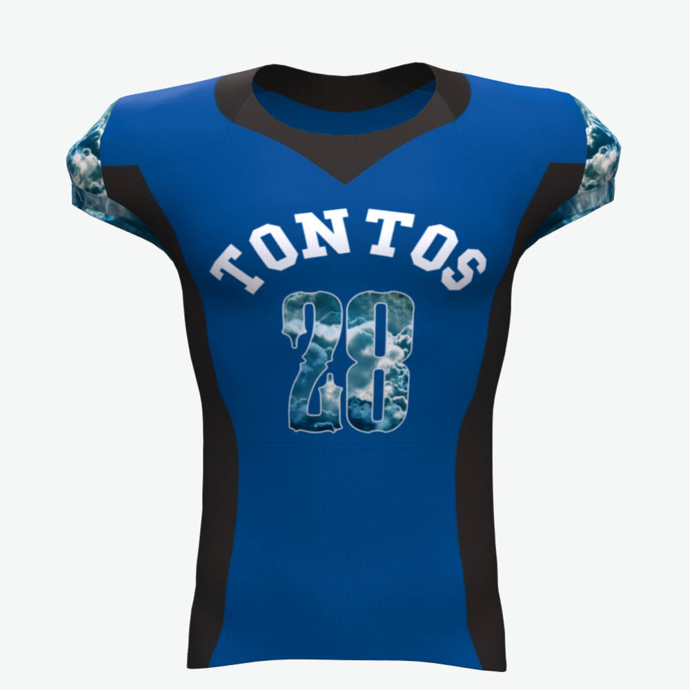 Power Punch Professional Vintage Style American Football Uniforms Soccer Jerseys Long Sleeve Sh