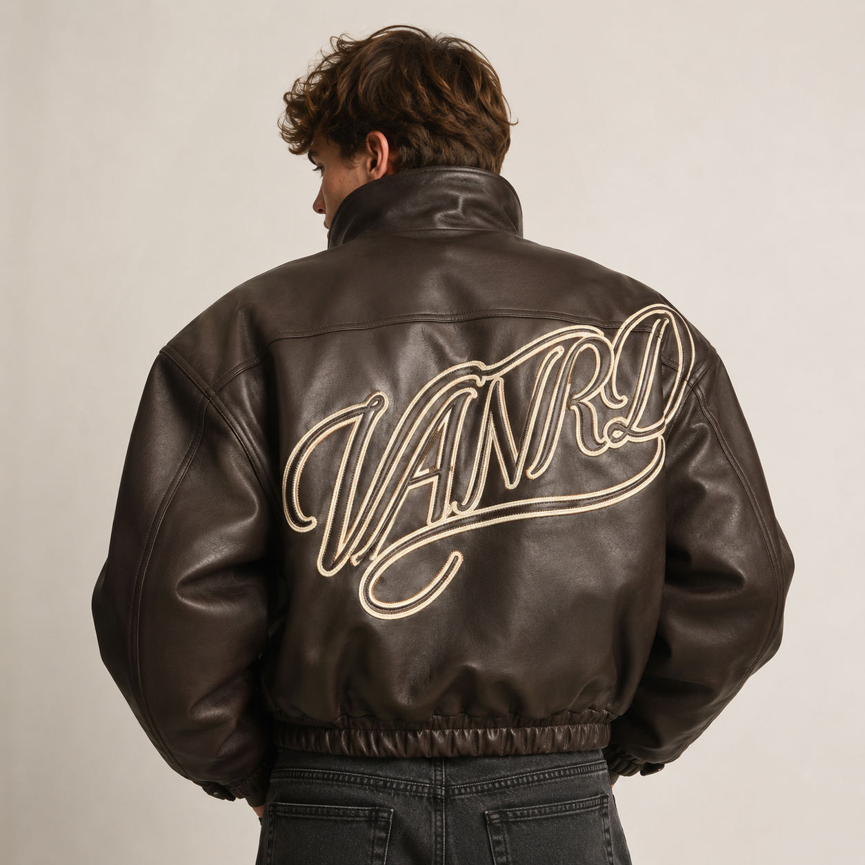 Power Punch Custom Chenille Embroidery Logo Manufacturer Faux Leather Winter Letter