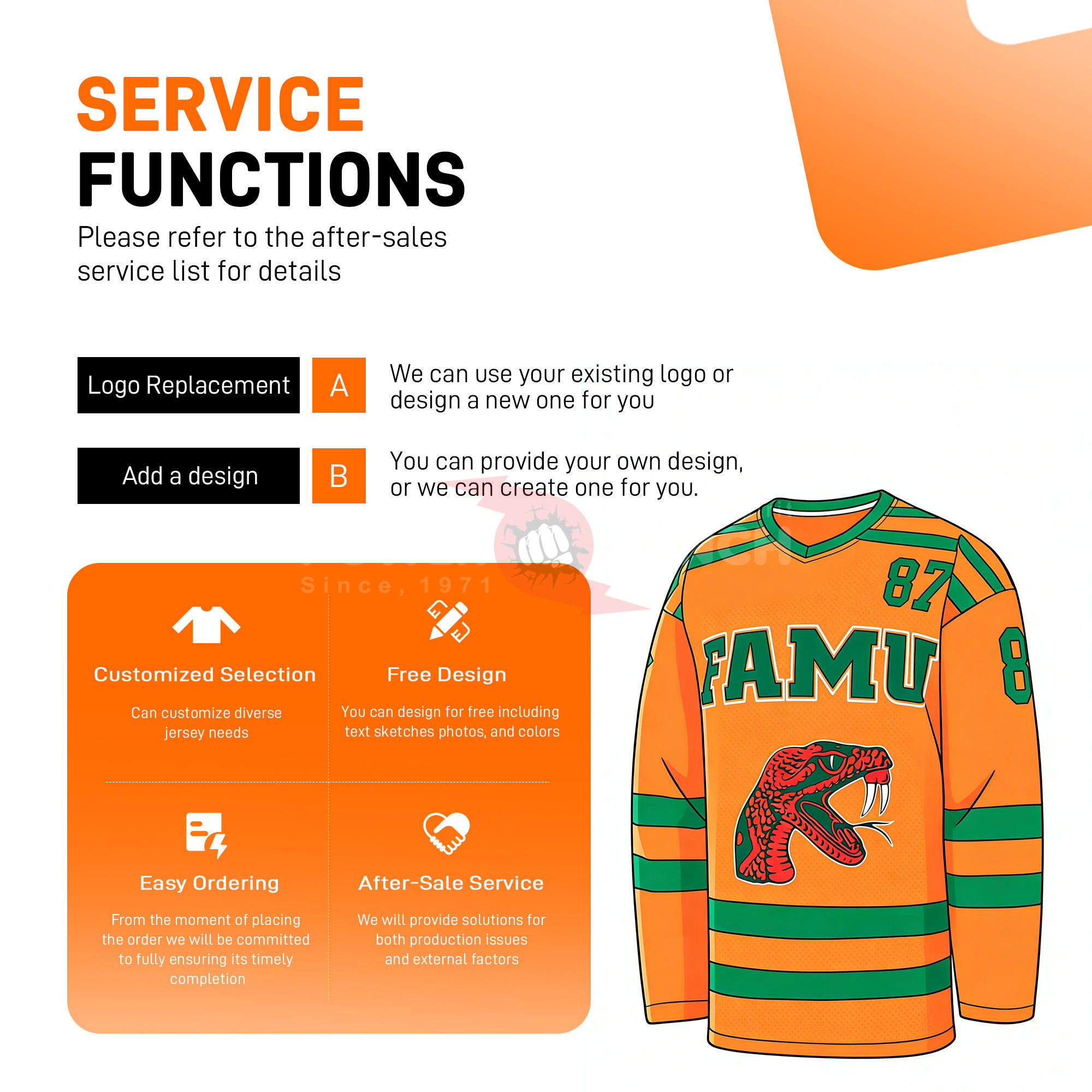 Power Punch OEM Service Good Quality Hockey Jerseys Sublimation Hockey Jerseys Pro Ice Hockey U - Angle 4