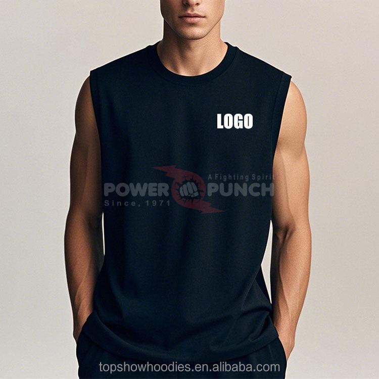 Power Punch OEM Custom Sports Training Vest Bodybuilding Muscle Fitness Stringer Sleeveless t S