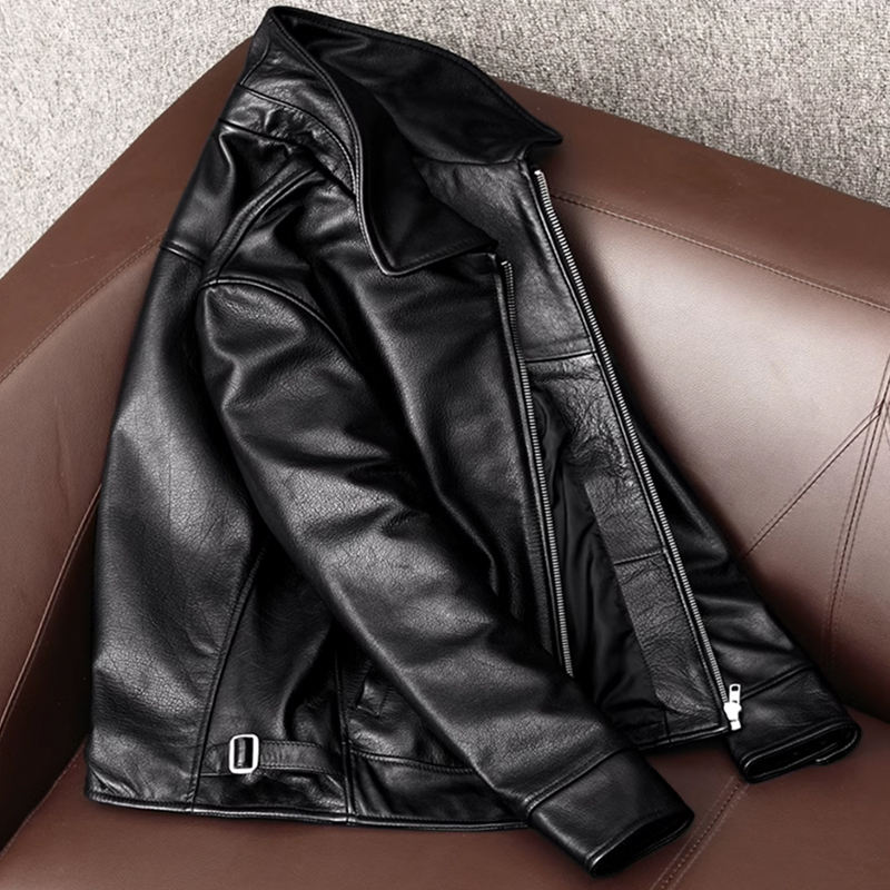 Power Punch TONGYANG New Genuine Leather Jacket Men Cowhide Sheepskin Coat Autumn Angle 3