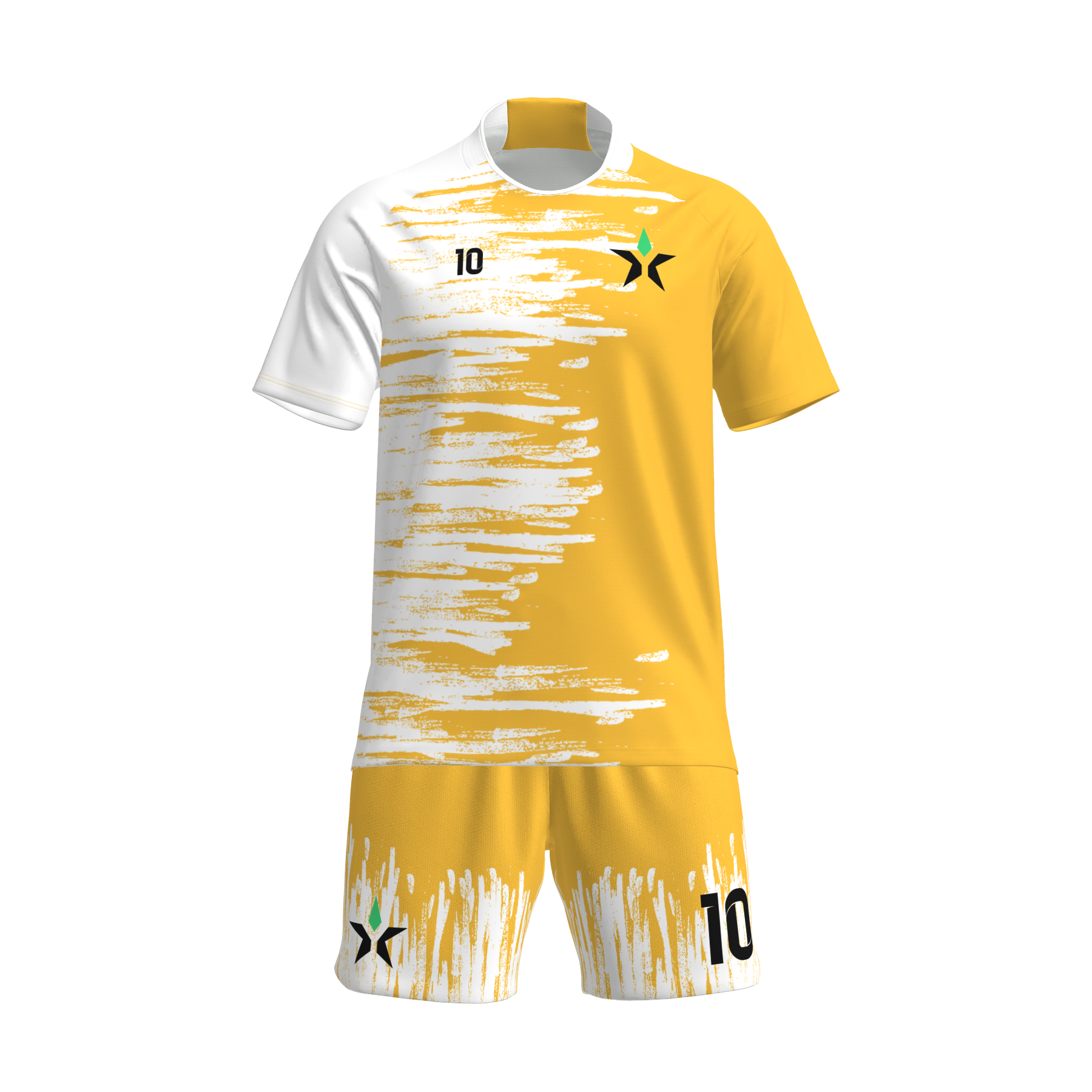 Power Punch Sublimated Football Jersey With Graphic Print Elastic Waist Short Breathable Team U - Angle 4