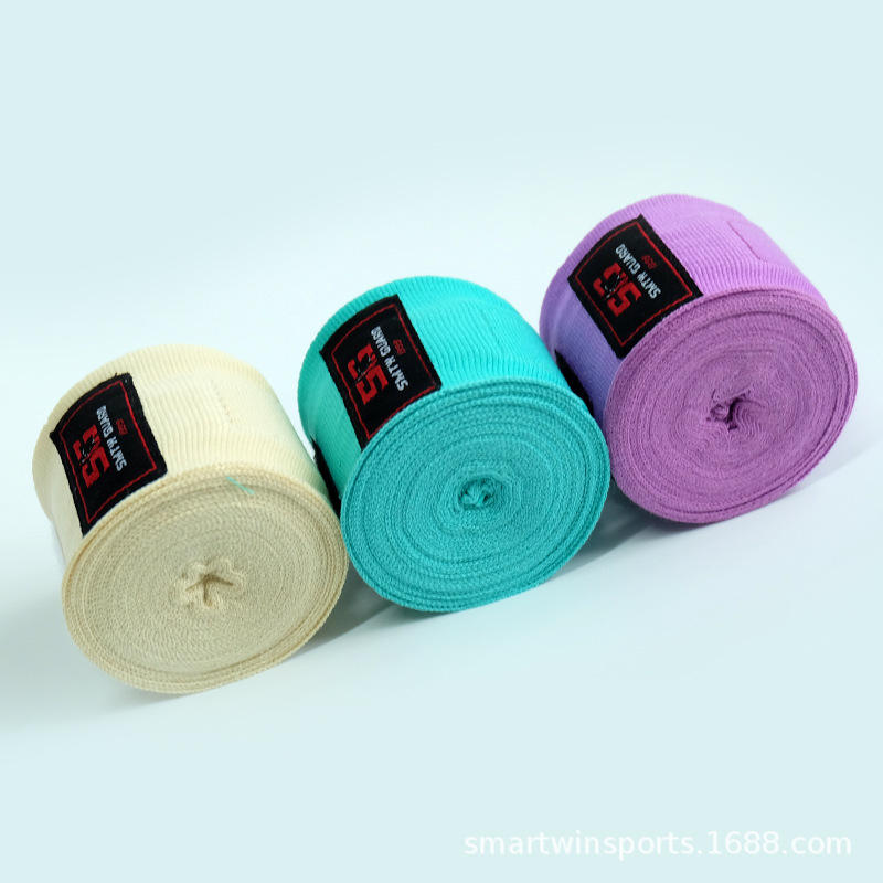 Power Punch Custom Colors in Stock Kickboxing Handwraps Nylon-cotton Wrist Wraps Angle 5