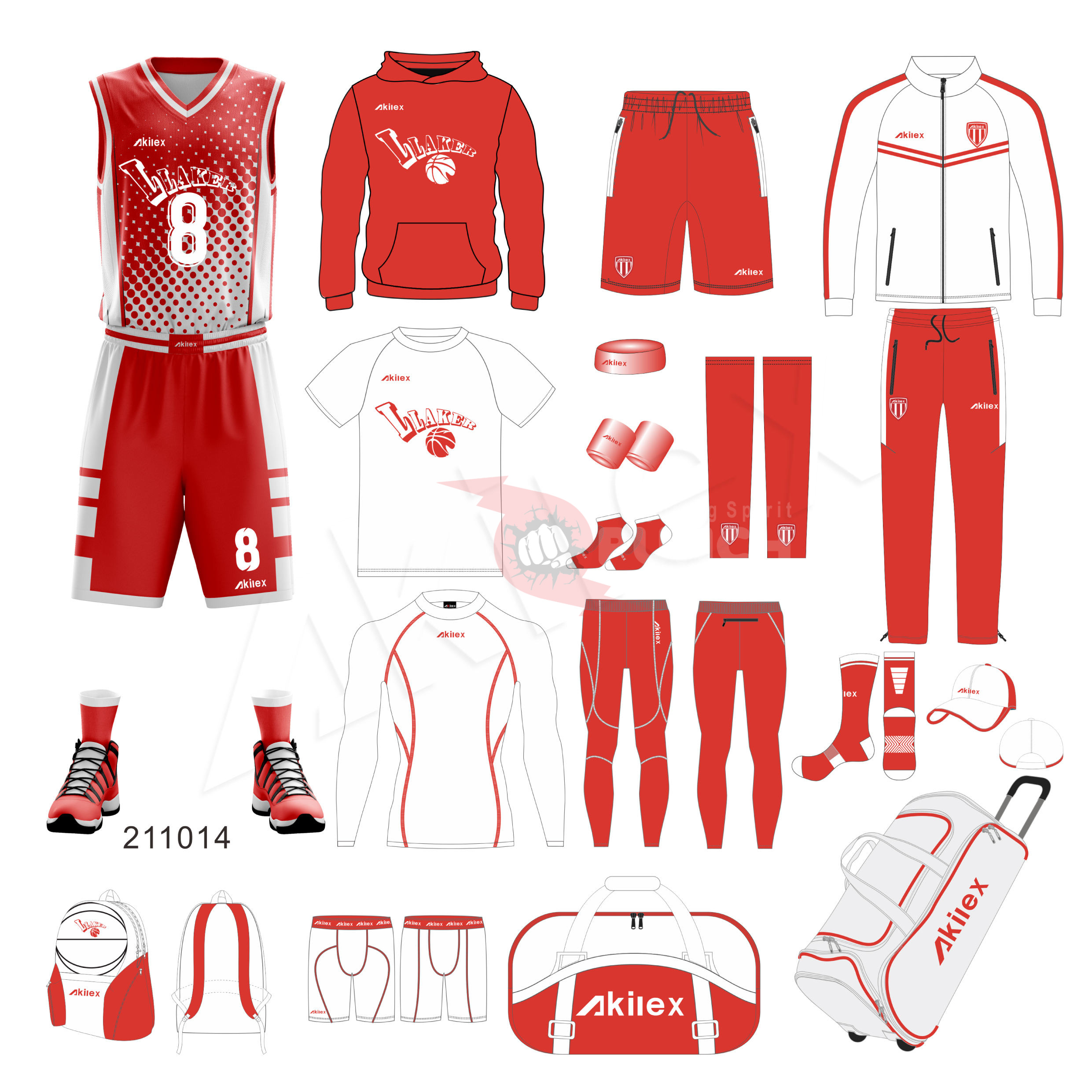 Power Punch Custom Your Own Team Basketball Uniforms Reversible Basketball Jersey Set - Angle 5